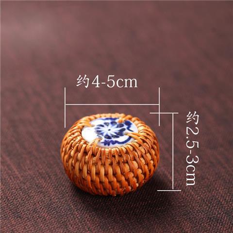 Rattan cover and cover holder with spare parts, bamboo tea leakage, tea filter accessories, household tea ceremony supplies, Kung Fu tea set accessories bracket