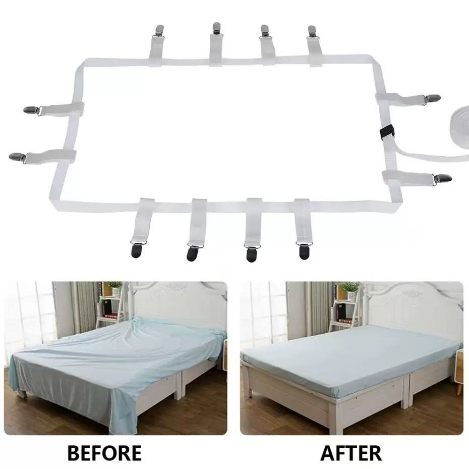 Hoja de cama ajustable edredón titular mantel sofá cubierta hoja de cama hebilla tienda de metal fijo hoja de cama clip