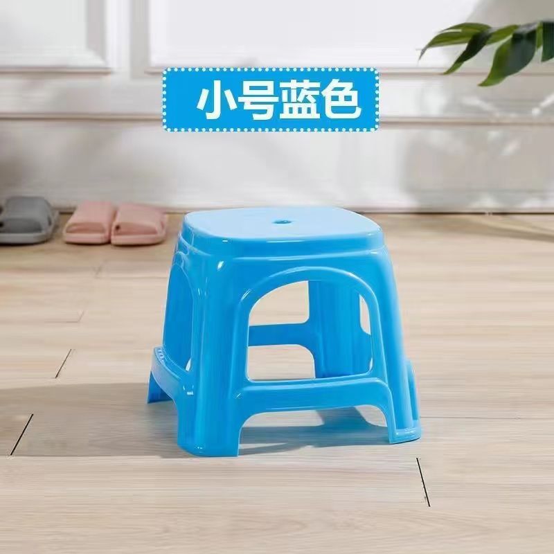 Taburetes de plástico populares para uso doméstico, sillas gruesas para adultos, taburetes altos, taburetes cuadrados para cambiar zapatos, venta directa de fábrica al por mayor. image 8