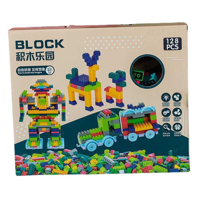 Ilustración de plástico para niños bloques de construcción rompecabezas montaje de juguete rompecabezas DIY gran partícula gran ciencia y educación regalo