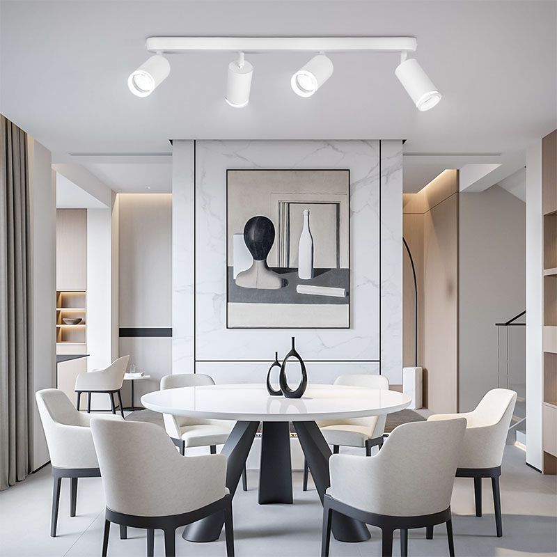 Three-Head and Four-Head Spotlights Round Downlights Led Ceiling Home Living Room Entrance Aisle Surface-Mounted Gu10 Multi-Head Spotlights