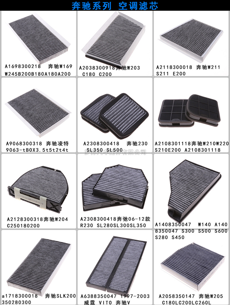 Suitable for Mercedes-Benz, Bmw, Audi Activated Carbon Air Conditioning Filter, Original Car Air Filter, Air Cleaner