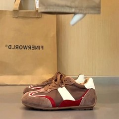 牛皮版~复古德训鞋2025新款网面透气软底轻便平底运动休闲阿甘鞋