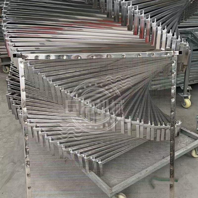 冲孔晾晒托盘红薯干药材一体折弯加厚烘干托盘叠加式晾晒网格