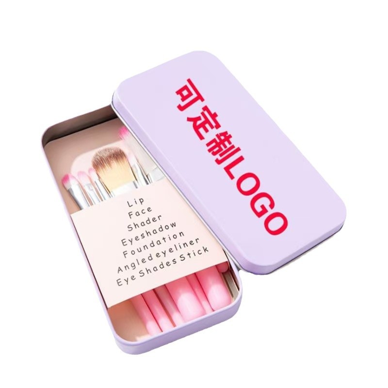 7 cepillo de caja de hierro cepillo de sombra de ojos cepillo de caja de hierro fábrica de maquillaje venta directa de gran cantidad de maquillaje limpio al año todo