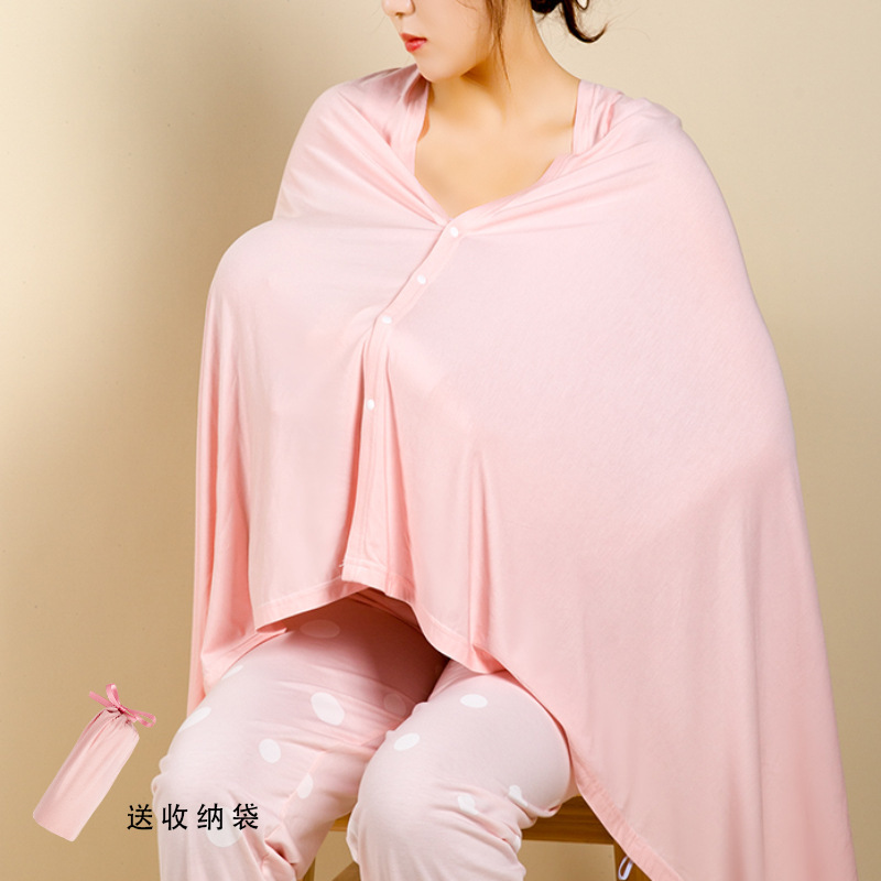 人気の夏モーダル産後ショールマタニティ授乳タオル暖かいマントスタイルの小さなショールマタニティネックプロテクターマント|undefined