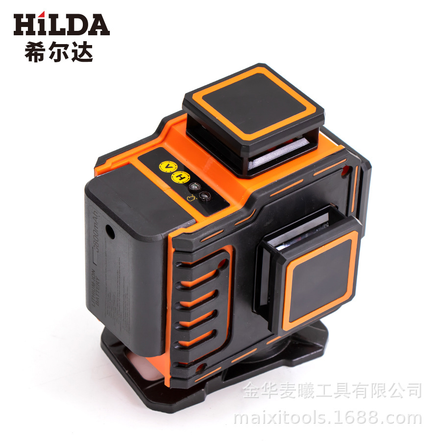 HILDA Nivel 16 líneas etiqueta de la pared interruptor del sensor giratorio base láser nivel 12 líneas