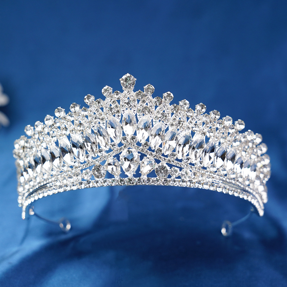 Corona Barroca para Novia de Aleación y Cristal, Incrustaciones de diamantes, para bodas y fiestas