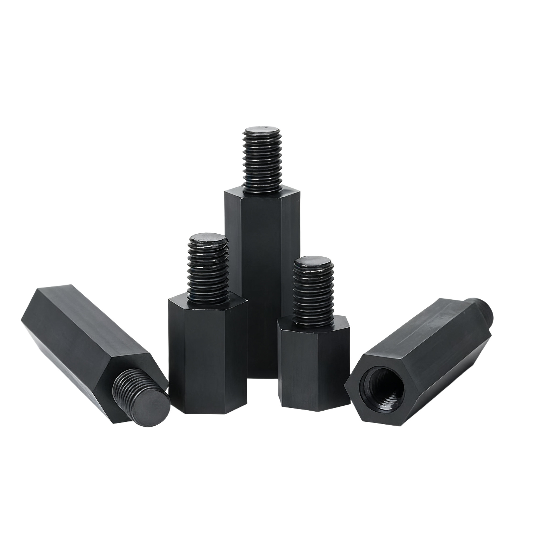 龙然厂家直销六角尼龙隔离柱 M3 M4塑料螺柱 PC板间隔柱支撑柱