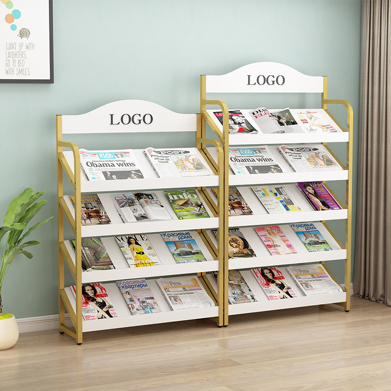 Newspaper Rack Magazine Rack Floor Newspaper Rack Storage Information Rack Publicity Sheet Page Display Rack Reading Book and Newspaper Rack