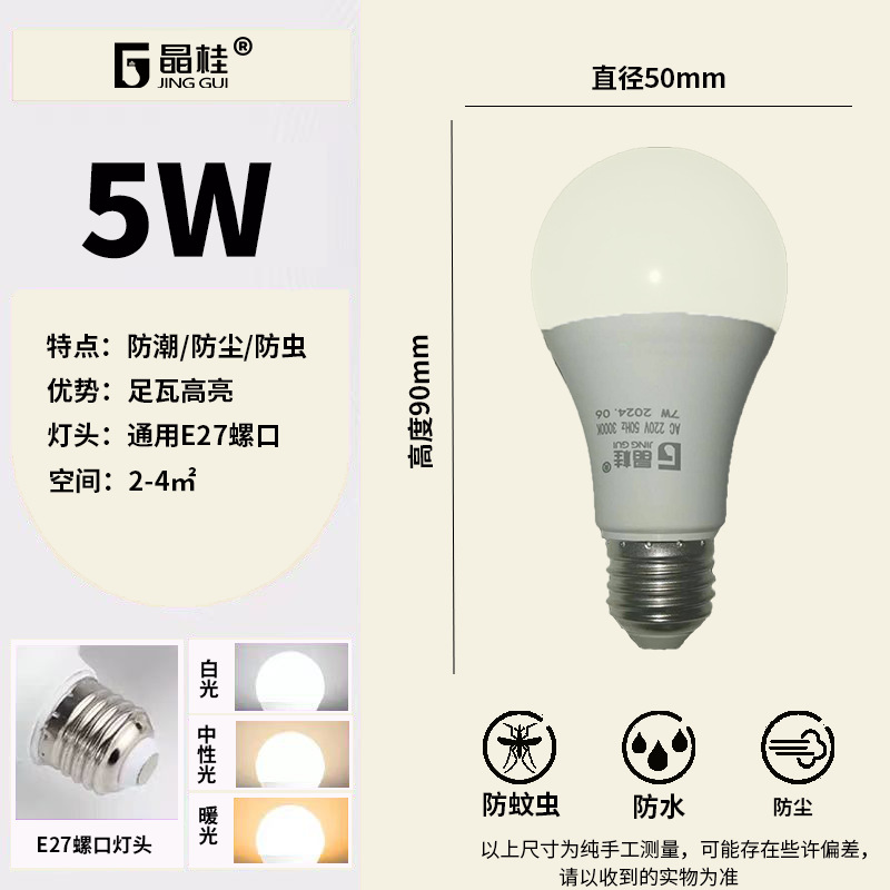 A bubble 5W linear bare lamp