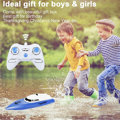 Cross-border 2.4G High-Speed Remote Control Boat 4-Way Dual Motor Airship Racing Remote Control Boat Nautical Model Electric Toy