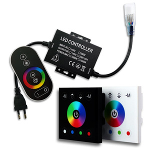 Wall mounted 86 type panel LED Full touch high power RGB high voltage light bar guardrail tube neon light controller