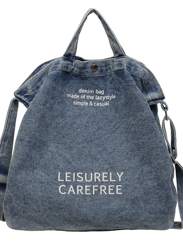 Nicho coreano jeans bolsos de mano para mujeres de gran capacidad de viaje diario versátil ocio de hombro mochila