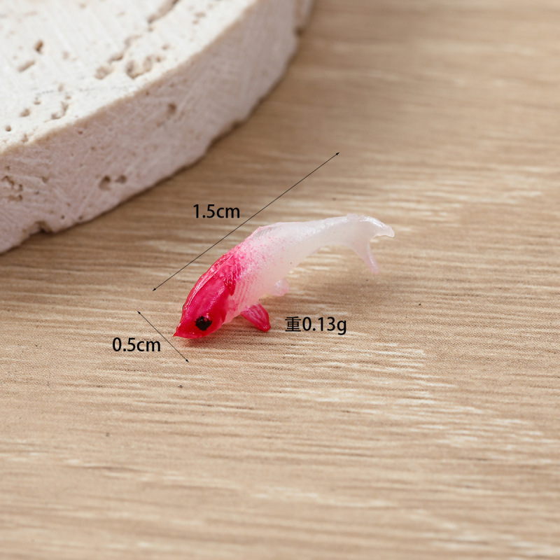 dollhouse仿真微缩迷你小鲤鱼配件滴胶鱼缸配件金鱼锦鲤食玩模型|undefined