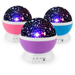 LED colorful dream automatic rotating starry light night light USB starry projector small table lamp night light cross-border