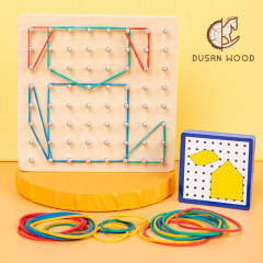 Montessori Creative Educational Toys Geometric Shape Color Shape Recognition Early Childhood Learning Toy with Peg Board