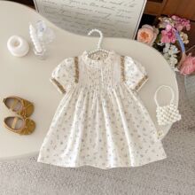 女童连衣裙夏季2025新款小女孩碎花公主裙儿童裙子周岁女宝宝礼服