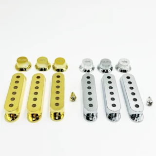 7件套电吉他塑料拾音器盖48+50+52mm弦距盖旋钮帽1V2T开关帽套装