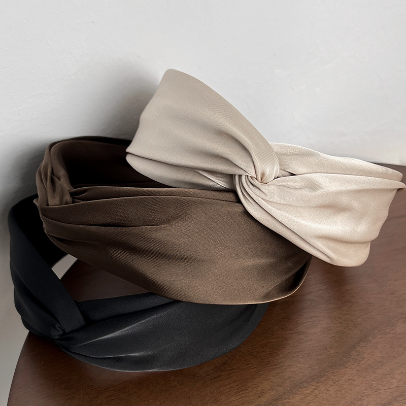 150g Weight Hair Band Hair Accessories Type Daily Occasion Solid Color Pattern Women'S Gender Elegant Style Elegant Solid Color Cloth Hair Band 5