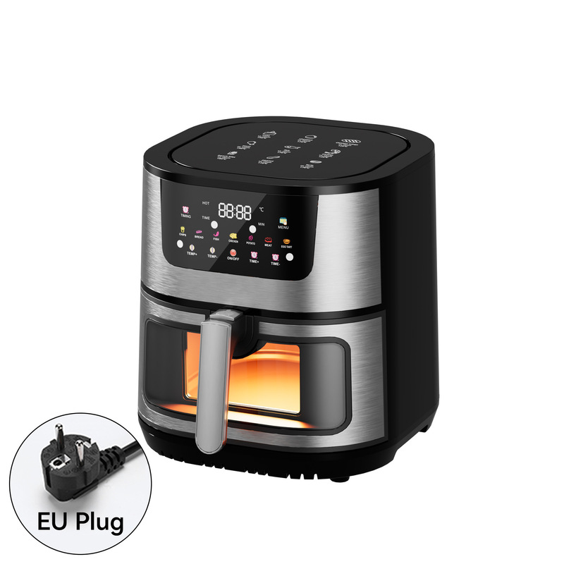 新款Air fryer跨境15L烘烤全自动一体薯条机可视智能空气炸锅110V|undefined