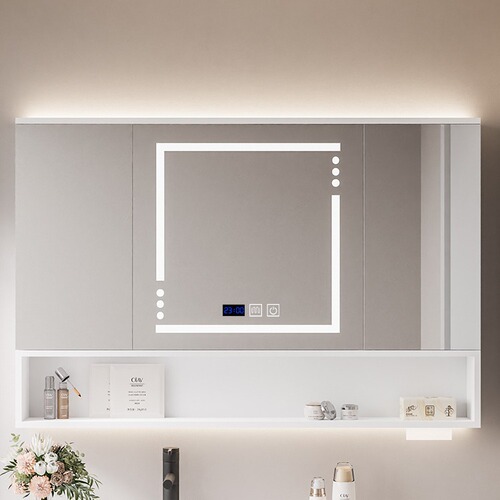 K9HX wholesale hidden mirror cabinet folding Feng Shui smart mirror bathroom mirror cabinet wall-mounted bathroom mirror cabinet with