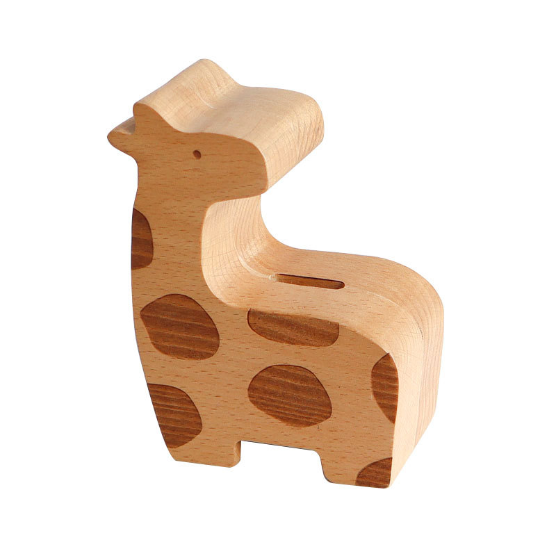 东莞外贸工厂 跨境新款创意工艺品礼品定制 木质存钱罐实木储钱罐