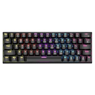 Cross-border baejal direct sales k101D 63 key wired type-c key line separation luminous game mechanical keyboard