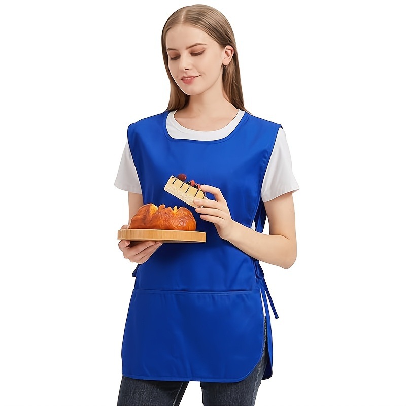 Grensoverschrijdend schort met strikjes, kappersvest, werkkleding, waterdichte overjas_voghion.com