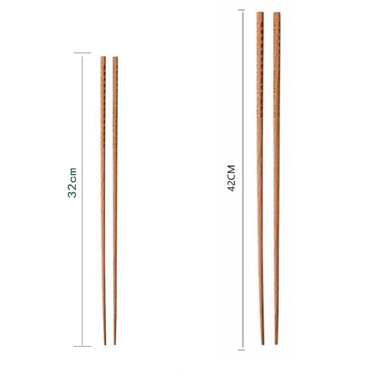 palillos alargados de madera de haya fritos resistentes a altas temperaturas con cáscara de tortuga antideslizante con galletas fritas gruesas para la cocina doméstica