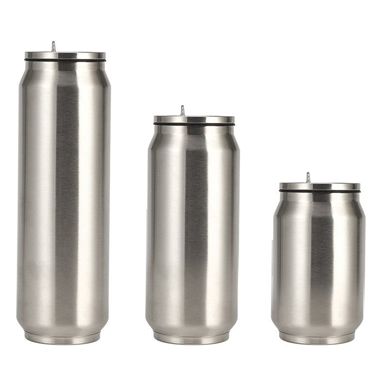 Sublimación térmica creativa de acero inoxidable aislamiento de alta capacidad lata de cola taza de agua de paja de estudiantes taza de regalo personalizada
