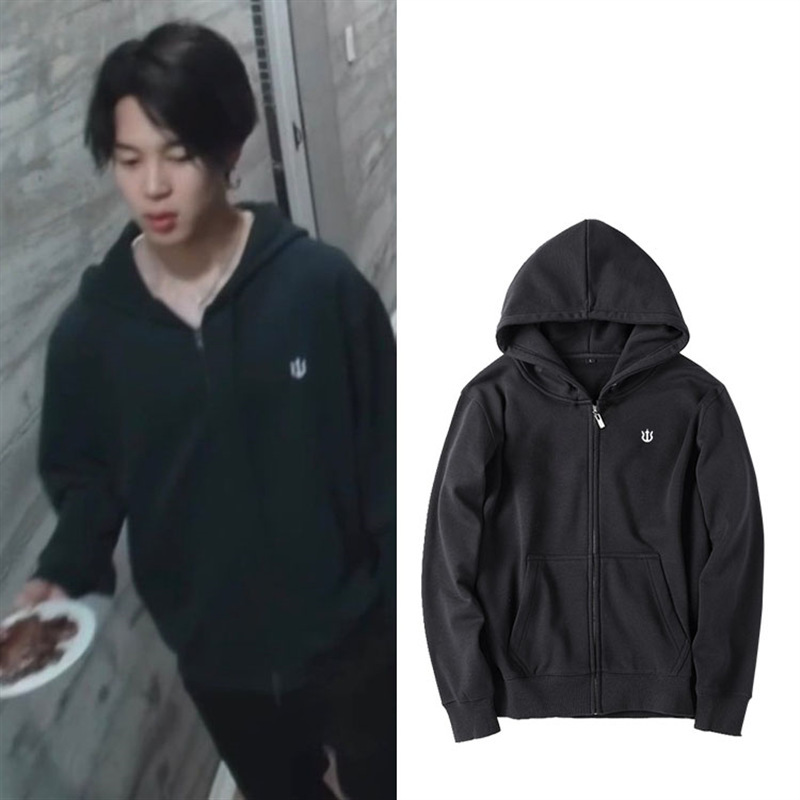 Bullet-proof youth league In the SOOP Pu Zhiyi peripheral same style spring, autumn and winter fleece-lined zipper coat hoodie Bullet-proof youth league In the SOOP Pu Zhiyi peripheral same style spring, autumn and winter fleece-lined zipper coat hoodie