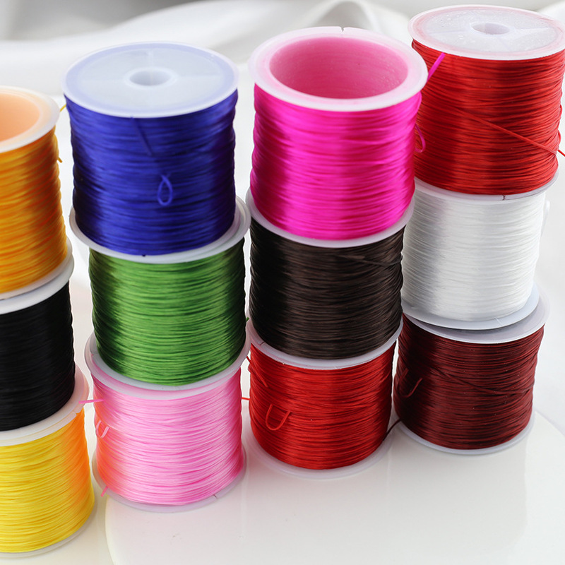 Crystal String Rope Elastic String Beaded Wear-resistant Beaded Bracelet Rope Rubber Band High-end Cultural Play Transparent Beef Tendon