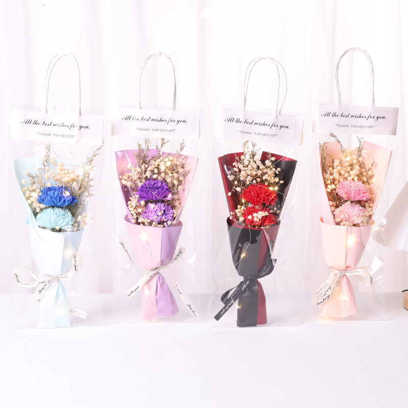 2朵康乃馨 双色 混