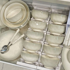 碗皿碗具高級グラデーション緑釉薬下彩食器高温陶磁器茶碗皿シンプル料理皿魚皿碗皿
