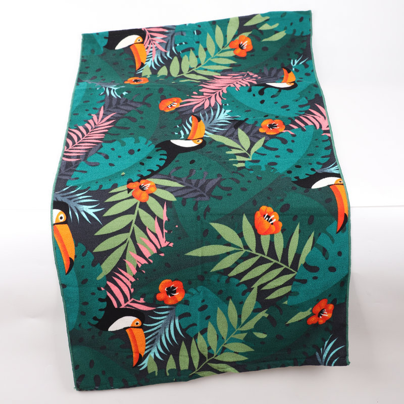 Cross-border Amazon Beach Towel Printed Microfiber Beach Bath Towel Absorbent Quick-drying Set Printed Travel Towel