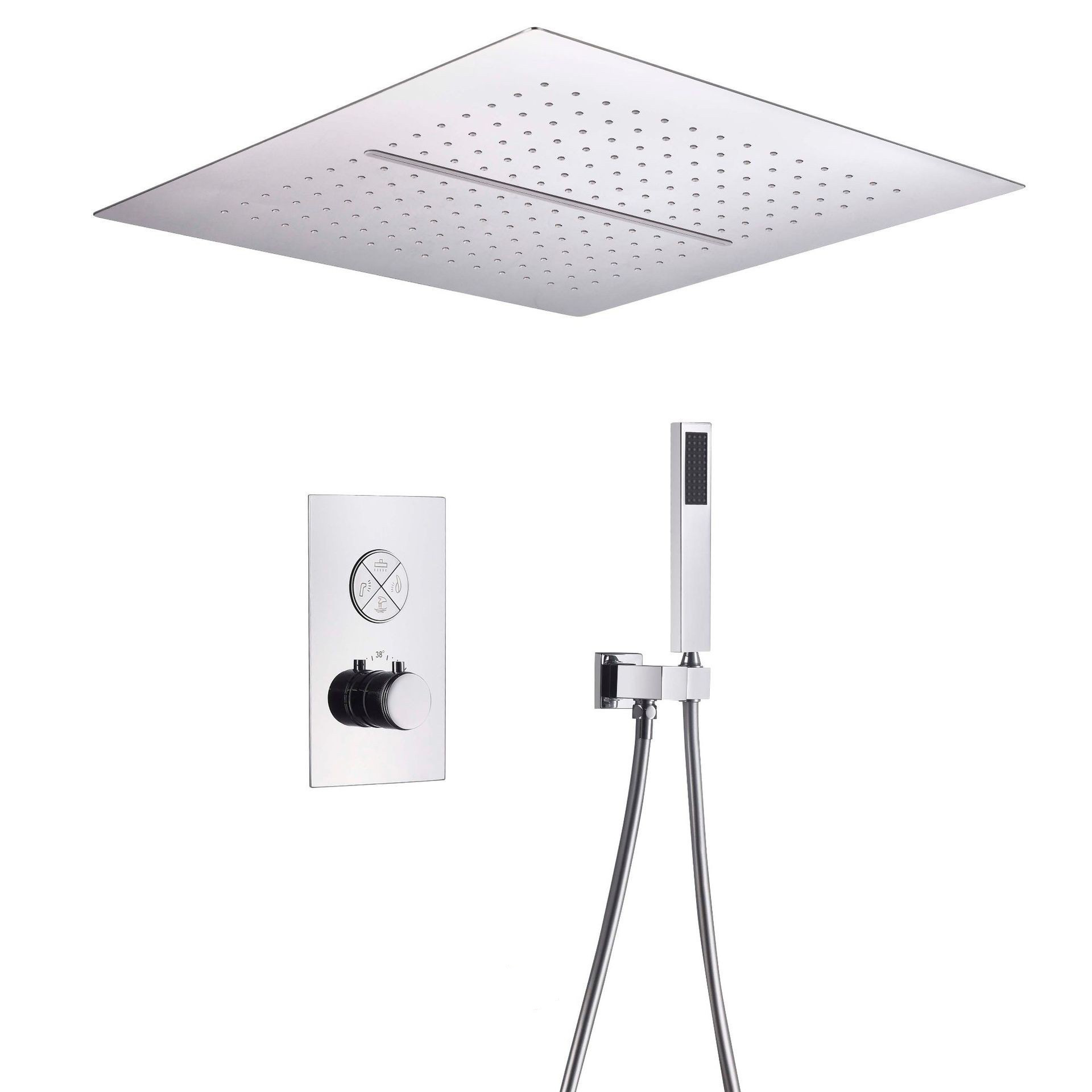 Household concealed multi-functional ceiling shower, concealed hotel project, constant temperature adjustable shower, concealed shower head set undefined