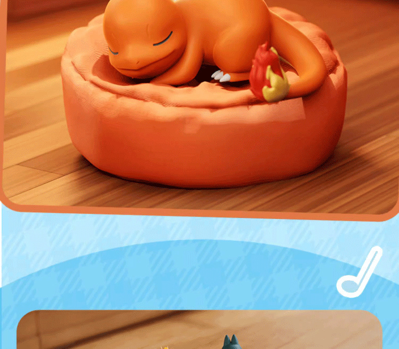 Authentic Pokémon Pikachu Model Leisure Time Series Car Decoration Sleeping Pose Second Generation Figurine for Car