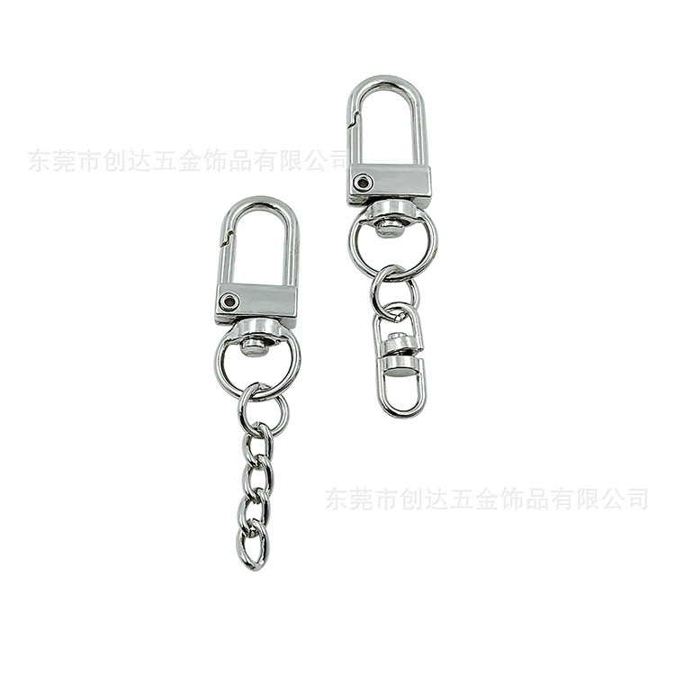 Spot Metal Hook Buckle Hardware Luggage Accessories Key Chain Chain Dog Buckle 3 Points Small Door Buckle Bag Buckle Chain Buckle
