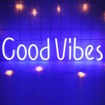 Good Vibes неон свет синий  LED неон свет стена марка неон свет спальня день рождения партия