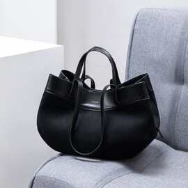 POLENE波灵恩2026新款饺子包单肩大容量麂皮托特包通勤购物手提包