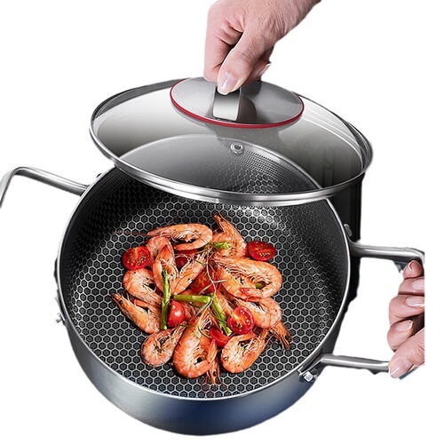 Sonorous 316 stainless steel honeycomb soup pot, non-stick pot, household porridge cooking pot, thickened gas induction cooker pot