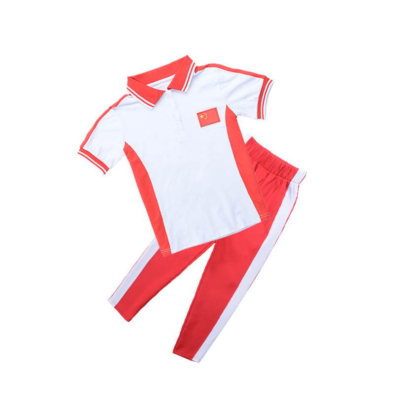 小中学生制服クラス服スポーツスーツ半袖ブルー制服ズボン幼稚園服夏服クラス服卸売り|undefined