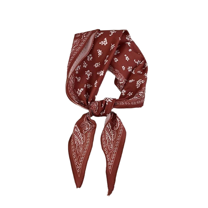 Pañuelo de seda para mujer, estilo de primavera y verano de alta calidad, patrón de anacardo retro, cinturón para el cabello en forma de diamante, pañuelo, pañuelo, pañuelo, pañuelo de seda al por mayor