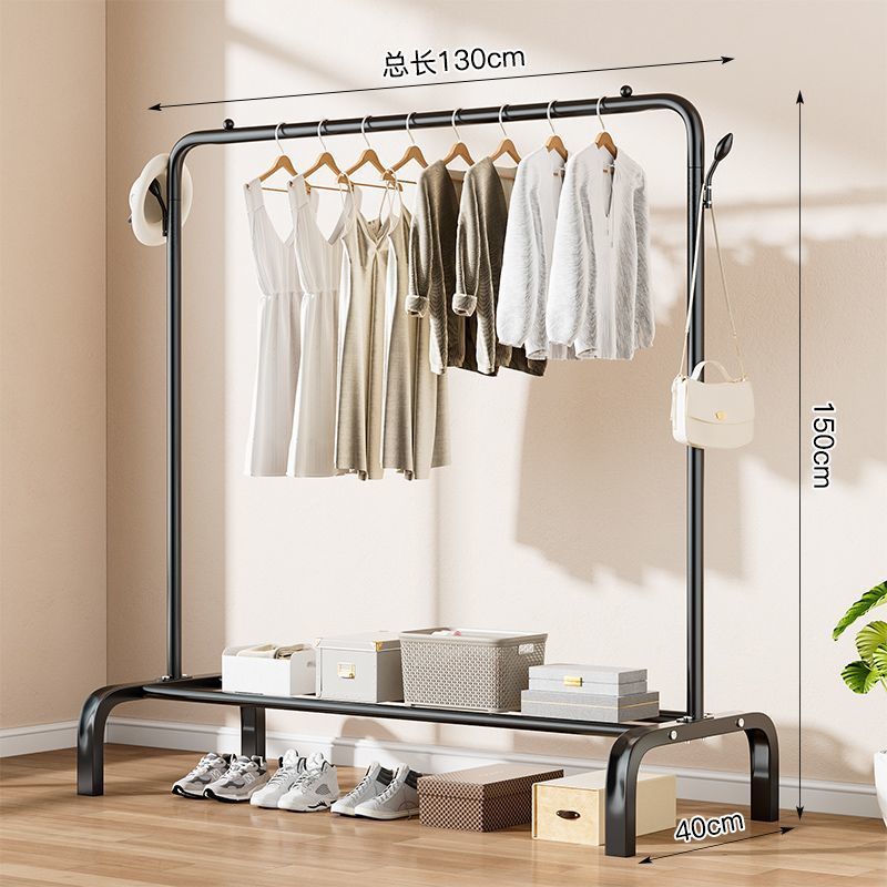 블랙 - 업그레이드된 단극 130cm + 옷걸이