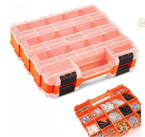 透明プラスチックボックスネジ収納ボックス金物分類ボックスツールボックス部品ボックス電子部品ボックス分格蓋付き|undefined