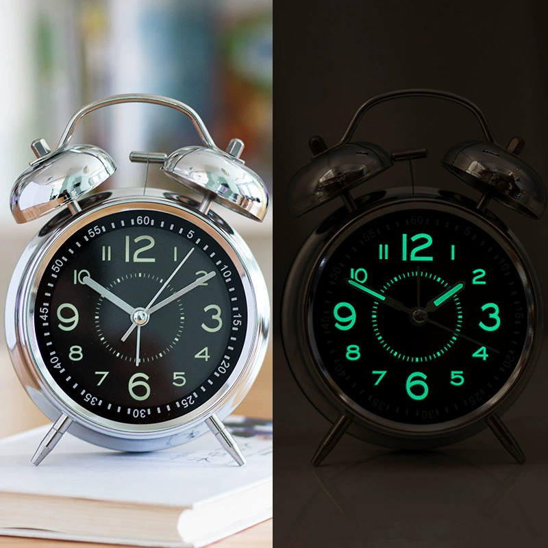 Супер громкий металлический звонок Будильник дети студент вставают Спальня прикроватный Настольный механический будильник в европейском стиле