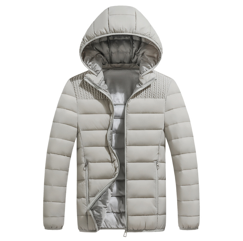 2024 otoño y invierno hombres de algodón grueso chaqueta costilla de moda ocio chaqueta cálida fábrica de chaqueta de algodón transfronteriza al por mayor