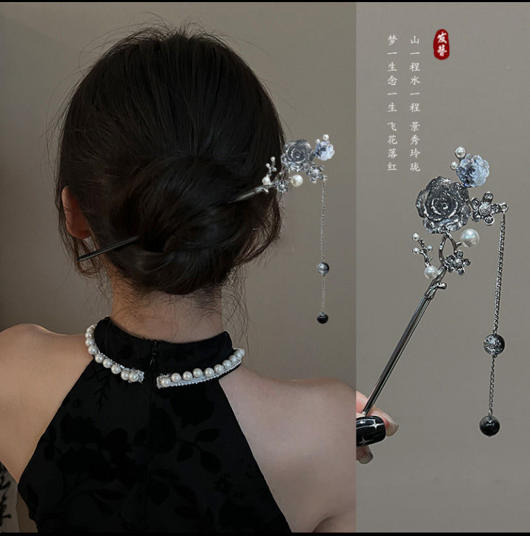 Nueva horquilla de estilo chino borla de alto grado para mujer horquilla diaria updo horquilla estilo antiguo hanfu hairpin tocado