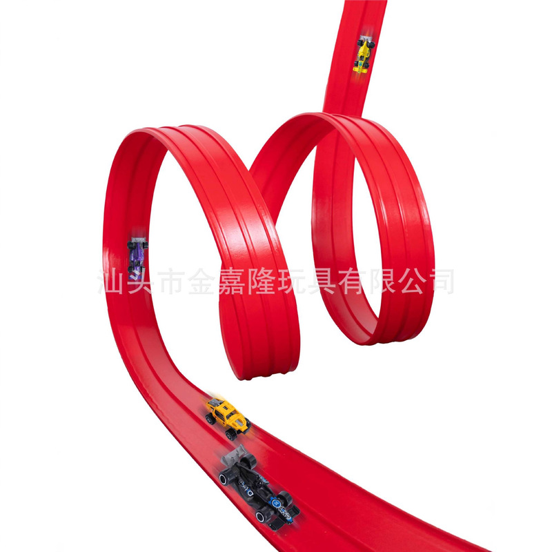 跨境新品反重力软轨道赛车儿童DIY双轨惯性滑行轨道车玩具收纳袋|undefined